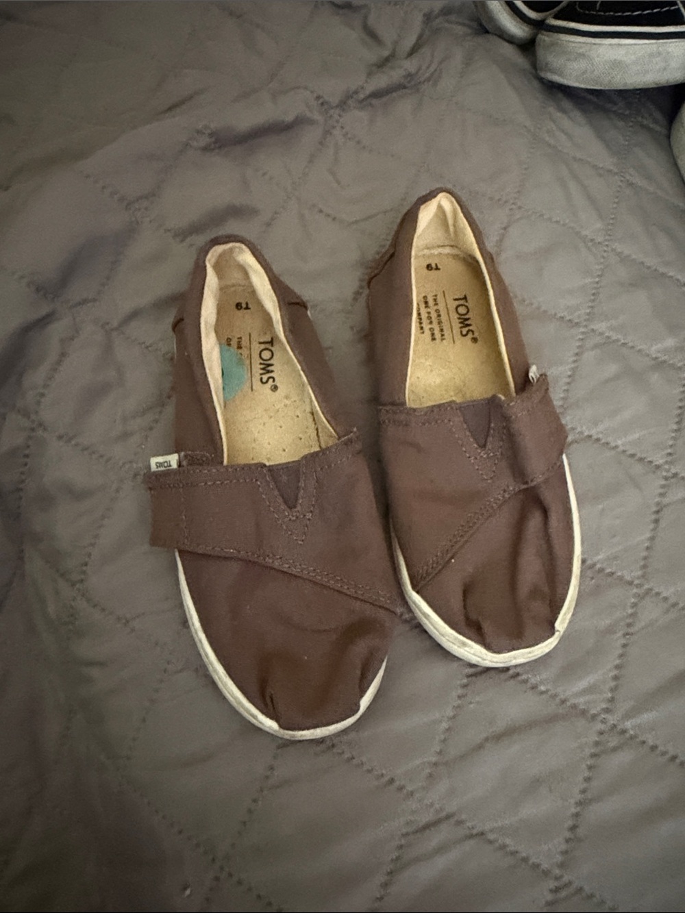 Toms Kids Canvas Slip-On Sneakers - Brown